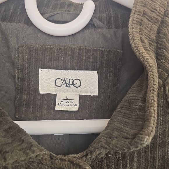 Cato Dark Olive Corduroy Utility Jacket - Picture 2 of 7